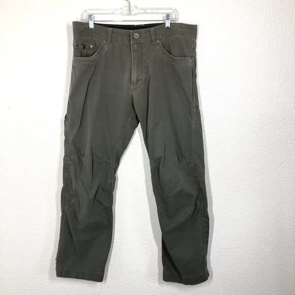 Kuhl Revolvr Rogue Pants Mens 36x30 Green Stretch Hiking Outdoor Trail Casual - Picture 1 of 16